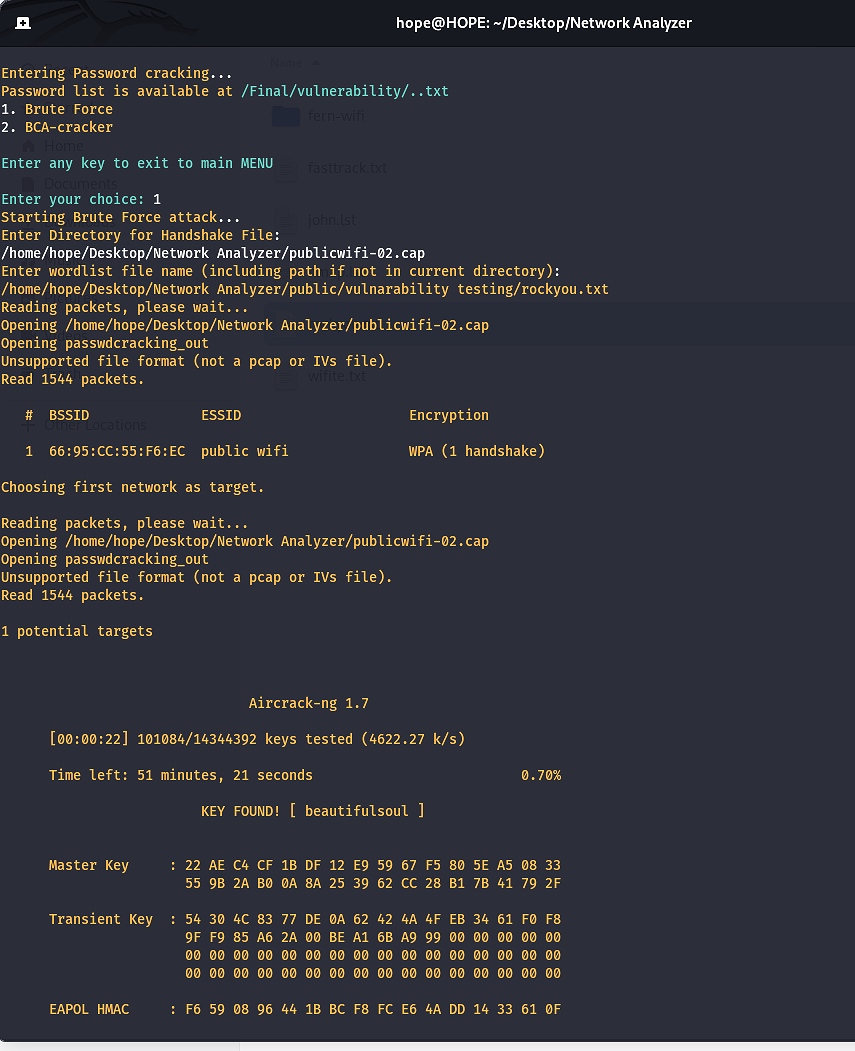 Password Cracking Using .cap File